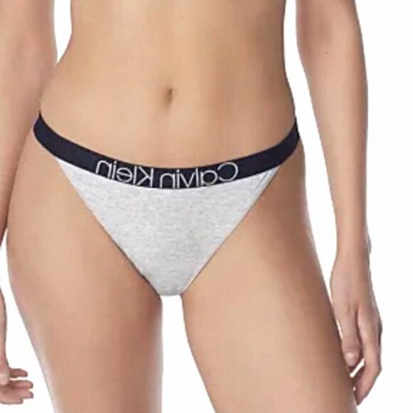 💖MEGA SALE💖Calvin Klein Panties Womens COMFORT Grey QF6880-060 TANGA LEG CK - Picture 5 of 7